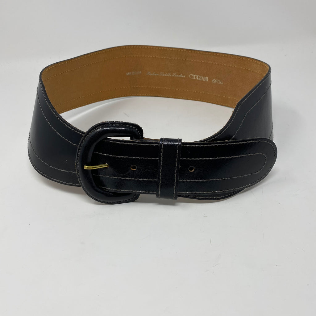 cipriani vintage leather statement belt