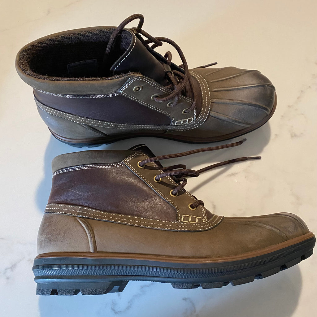 cole haan leather lace up waterproof boots w/ nikeair (new)